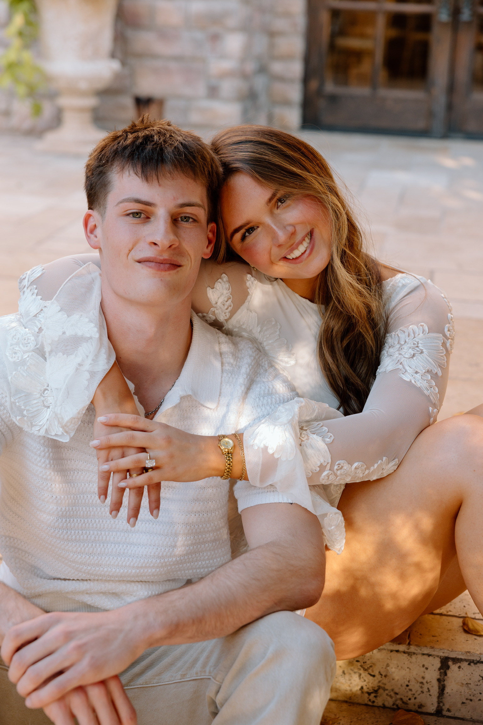 Preston and Alexis smiling together